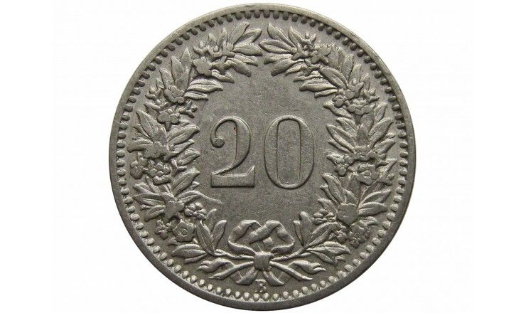 Швейцария 20 раппен 1909 г.