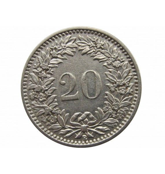 Швейцария 20 раппен 1930 г.