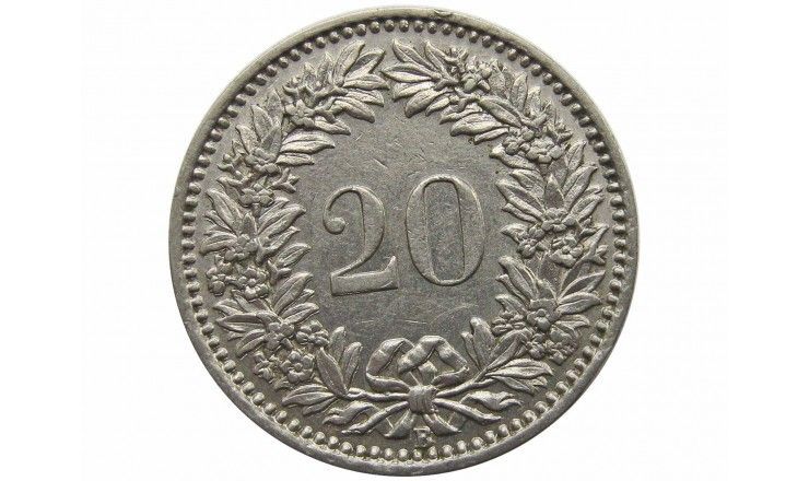 Швейцария 20 раппен 1931 г.