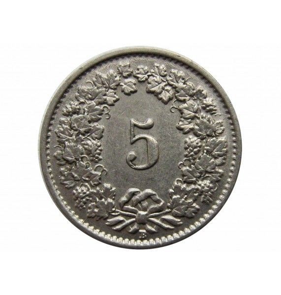 Швейцария 5 раппен 1934 г.