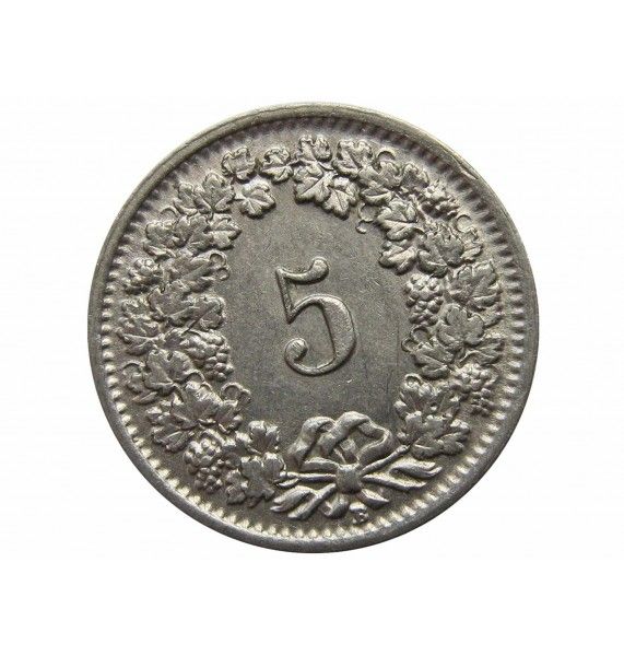 Швейцария 5 раппен 1938 г.