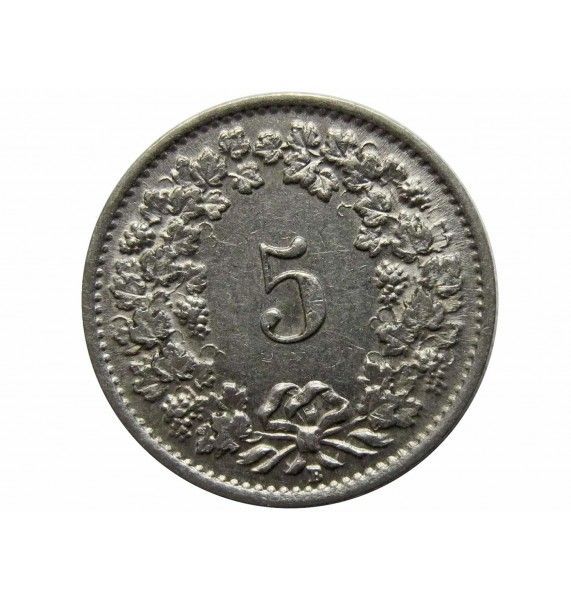 Швейцария 5 раппен 1939 г.