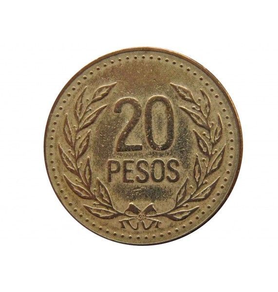Колумбия 20 песо 1990 г.