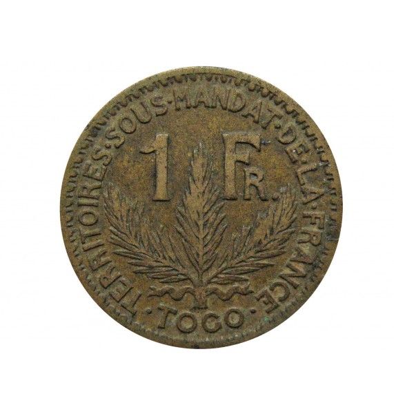 Французское Того 1 франк 1924 г.