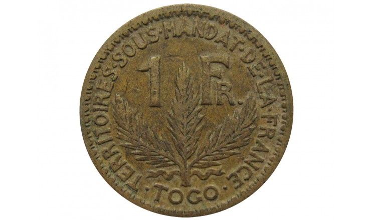 Французское Того 1 франк 1924 г.