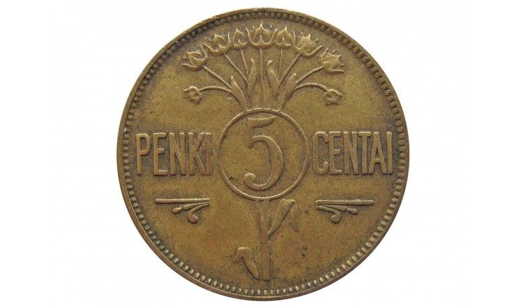 Литва 5 центов 1925 г.