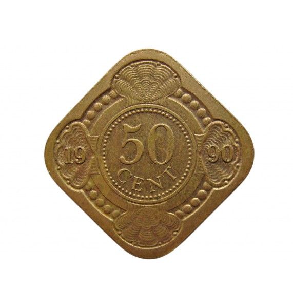 Нидерландские Антиллы 50 центов 1990 г.
