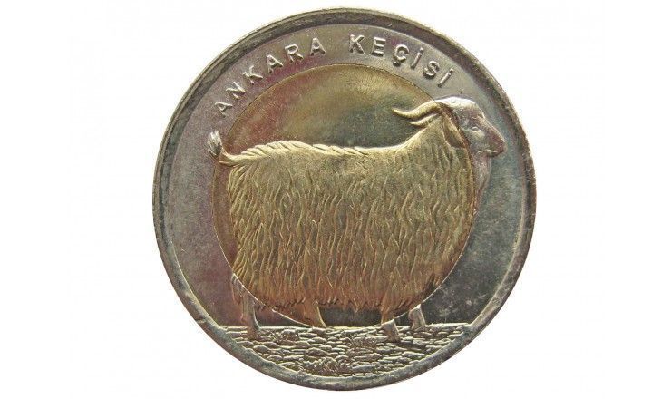 Турция 1 лира 2015 г. (Ангорская коза)