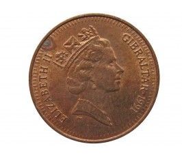 Гибралтар 1 пенни 1991 г. AA