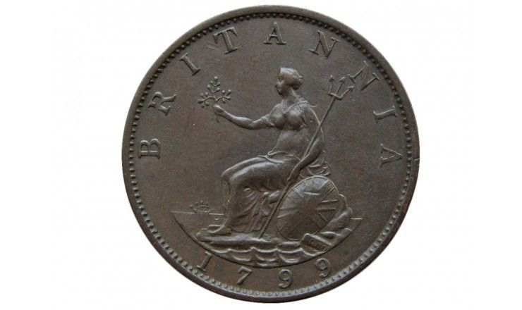 Великобритания 1/2 пенни 1799 г.