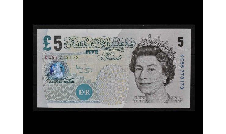 Великобритания 5 фунтов 2002 г.