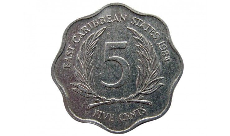 Восточно-Карибские штаты 5 центов 1984 г.