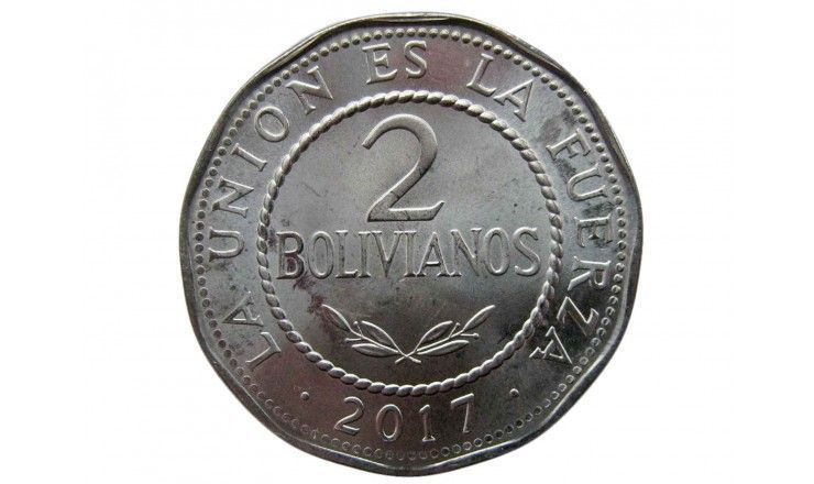 Боливия 2 боливиано 2017 г.