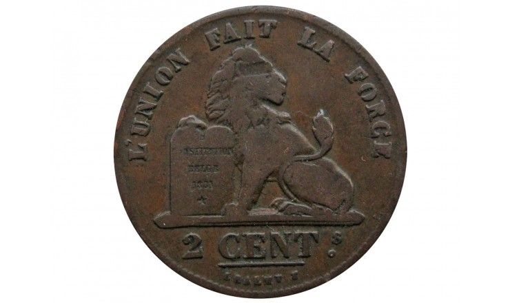 Бельгия 2 сантима 1836 г. (Des Belges)