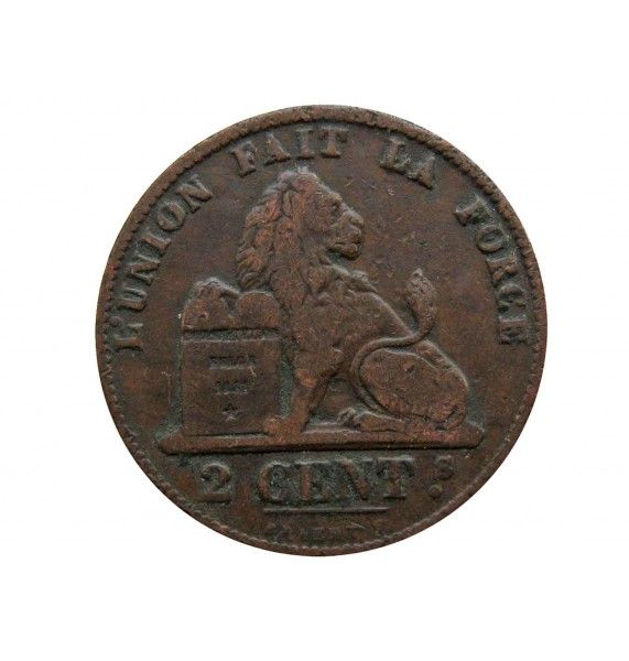 Бельгия 2 сантима 1849 г. (Des Belges)