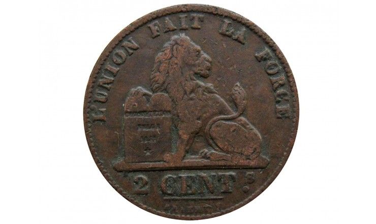 Бельгия 2 сантима 1849 г. (Des Belges)