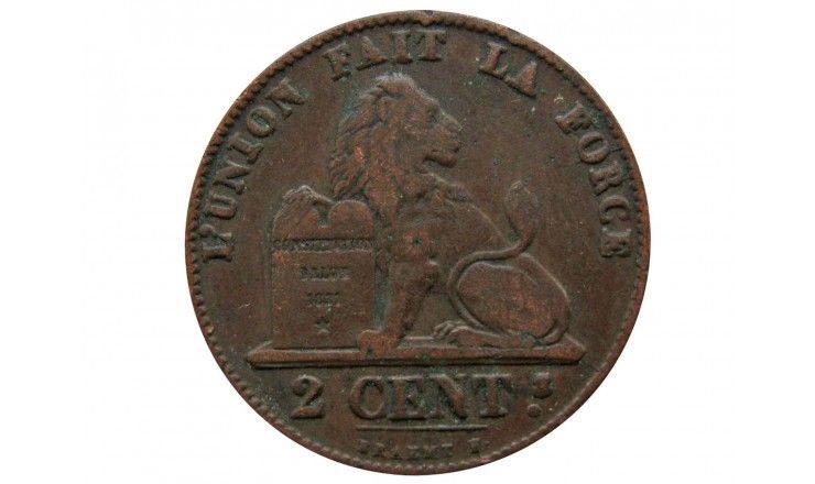 Бельгия 2 сантима 1857 г. (Des Belges)