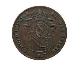 Бельгия 2 сантима 1857 г. (Des Belges)