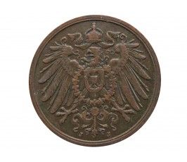 Германия 2 пфеннига 1908 г. J