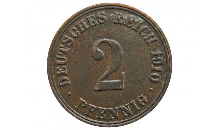 Германия 2 пфеннига 1910 г. A