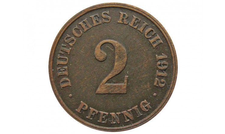 Германия 2 пфеннига 1912 г. J