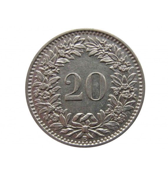 Швейцария 20 раппен 1929 г.