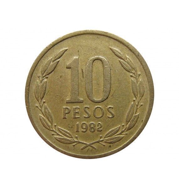 Чили 10 песо 1982 г.
