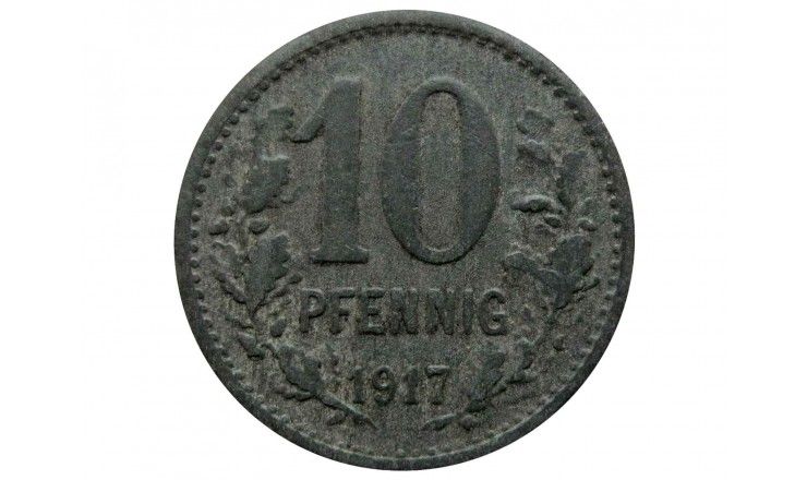 Изерлон 10 пфеннигов 1917 г.