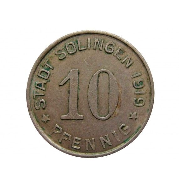 Золинген 10 пфеннигов 1919 г.