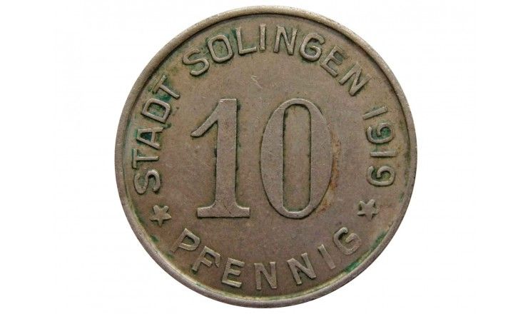 Золинген 10 пфеннигов 1919 г.
