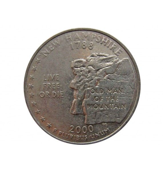 США квотер (25 центов) 2000 г. (Нью-Гемпшир) D