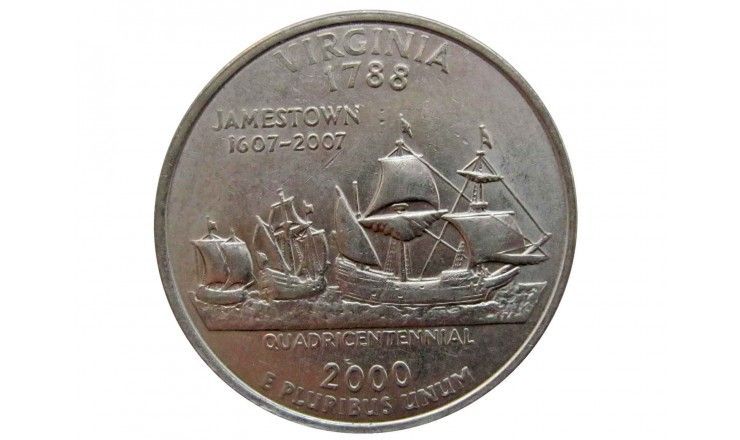 США квотер (25 центов) 2000 г. (Вирджиния) D