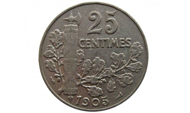 Франция 25 сантимов 1905 г.