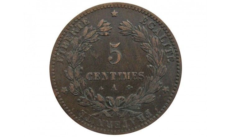 Франция 5 сантимов 1872 г. A