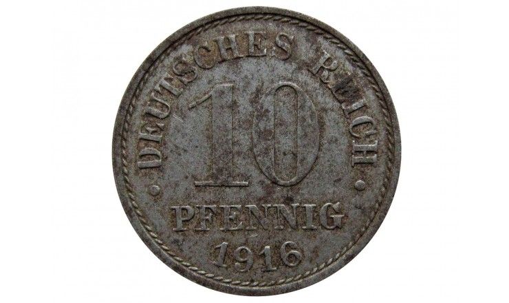 Германия 10 пфеннигов 1916 г. G