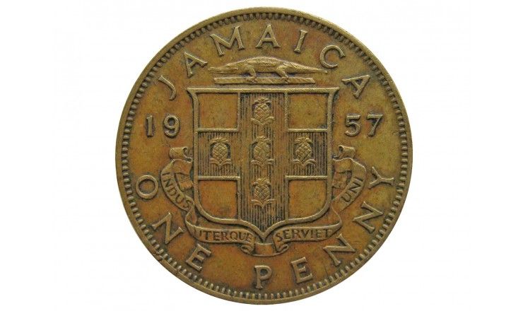 Ямайка 1 пенни 1957 г.