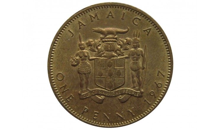 Ямайка 1 пенни 1967 г.