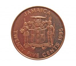 Ямайка 25 центов 1995 г.