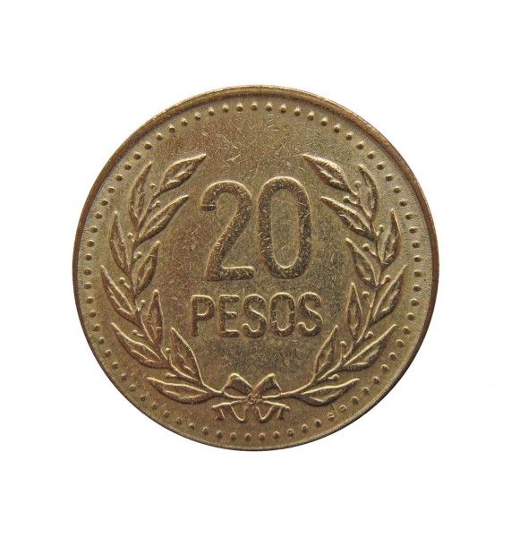 Колумбия 20 песо 1992 г.