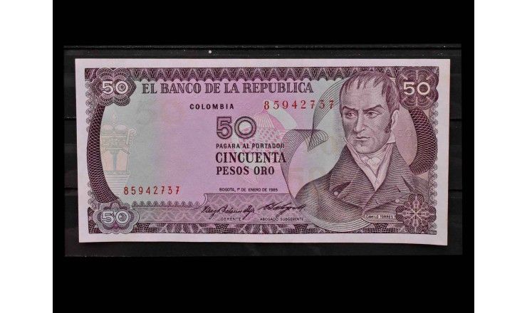 Колумбия 50 песо 1985 г.