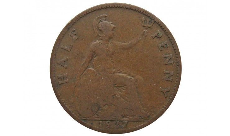 Великобритания 1/2 пенни 1927 г.