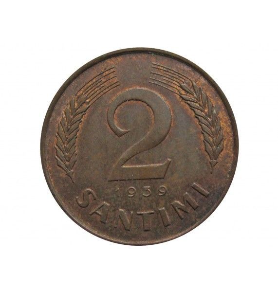 Латвия 2 сантима 1939 г.