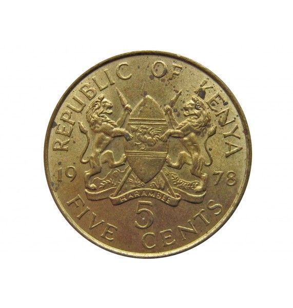 Кения 5 центов 1978 г.