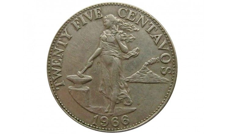 Филиппины 25 сентаво 1966 г.