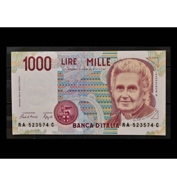 Италия 1000 лир 1990 г.