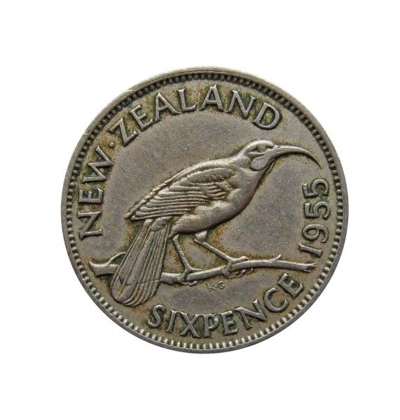 Новая Зеландия 6 пенсов 1955 г.