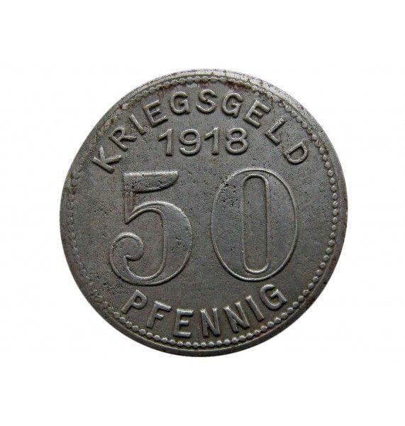 Эльберфельд 50 пфеннигов 1918 г. (дефект гурта)