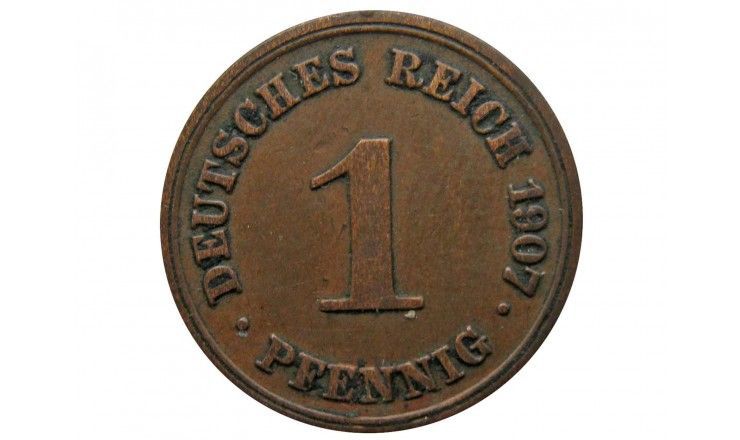 Германия 1 пфенниг 1907 г. D