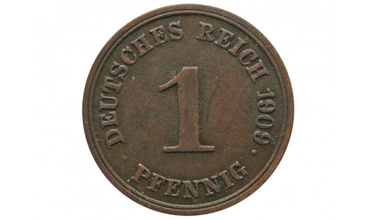Германия 1 пфенниг 1909 г. G