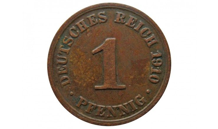 Германия 1 пфенниг 1910 г. A